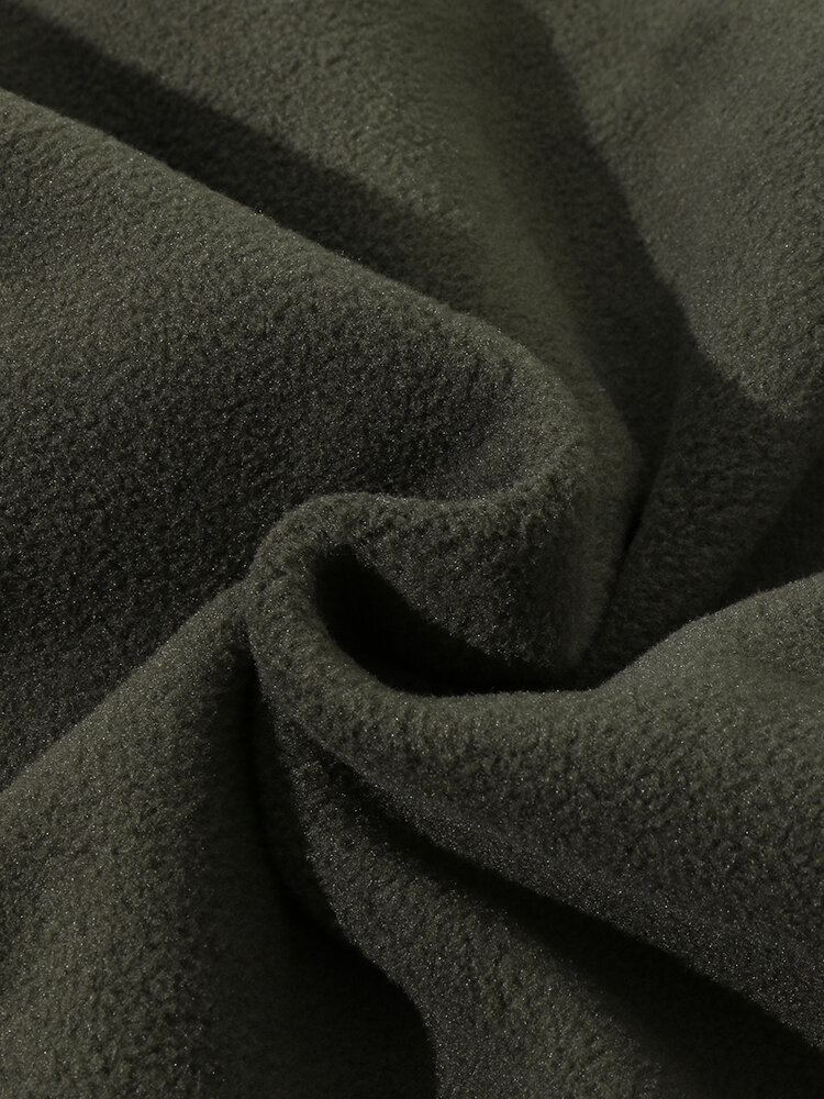 Heren Colorblock Trekkoord Voorzak Met Rits Warme Casual Jassen Met Lange Mouwen