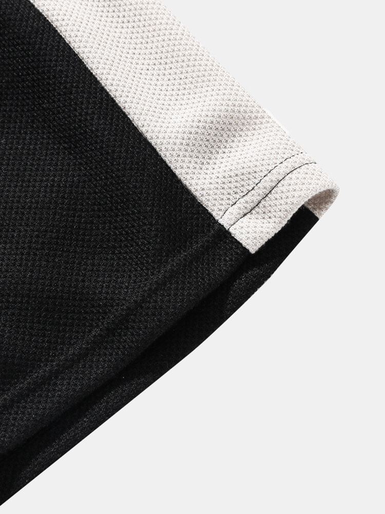Wafelbreisel Voor Heren Met Capuchon En Patchwork-overhemden Shorts Tweedelige Outfits