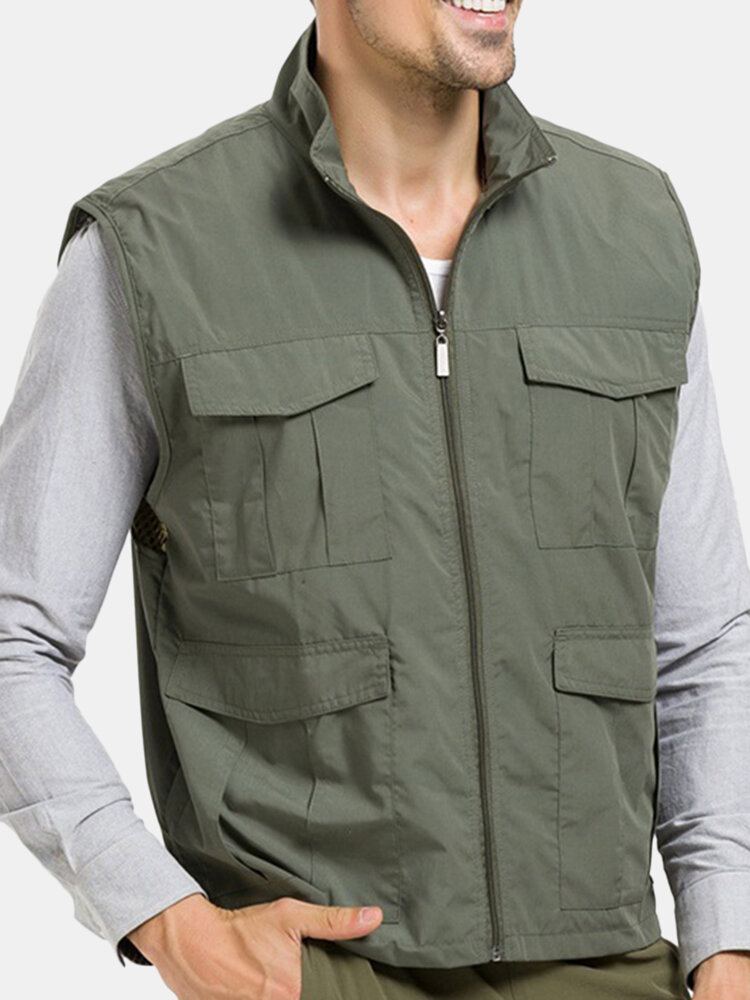 Waterdicht Qiuck Dry Ademend Outdoor Utility Vest Voor Heren