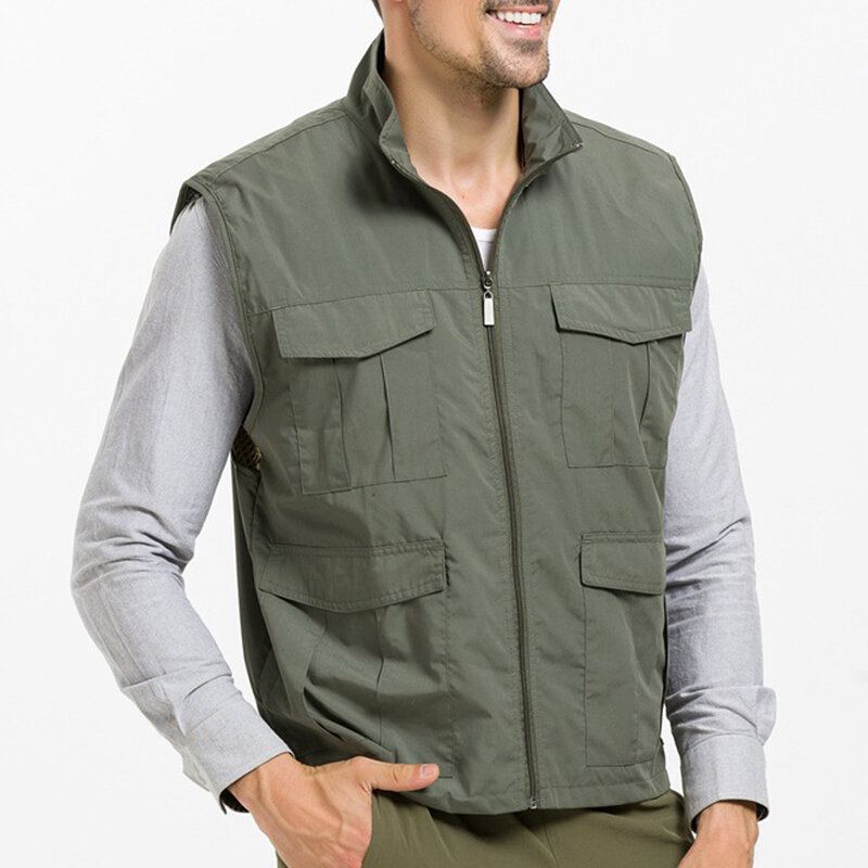 Waterdicht Qiuck Dry Ademend Outdoor Utility Vest Voor Heren