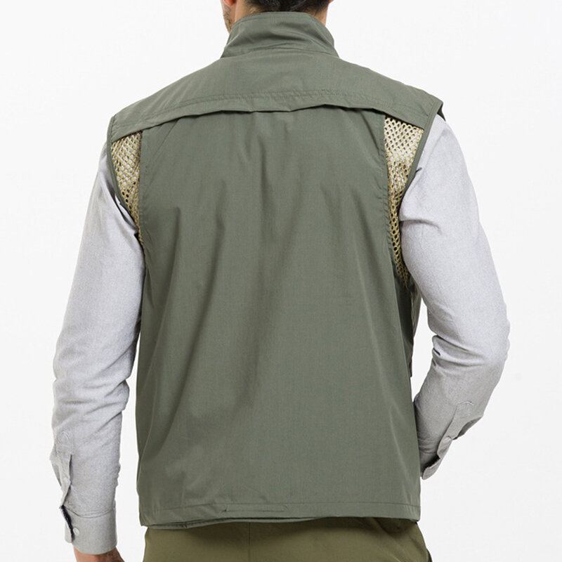 Waterdicht Qiuck Dry Ademend Outdoor Utility Vest Voor Heren