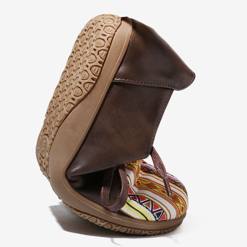 Damespatroon Splicing Decor Non-slip Comfortabele Platte Loafers