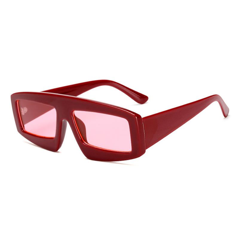 Mannen Anti-uv Pc Lens Bril Onregelmatige Vierkante Zonnebril