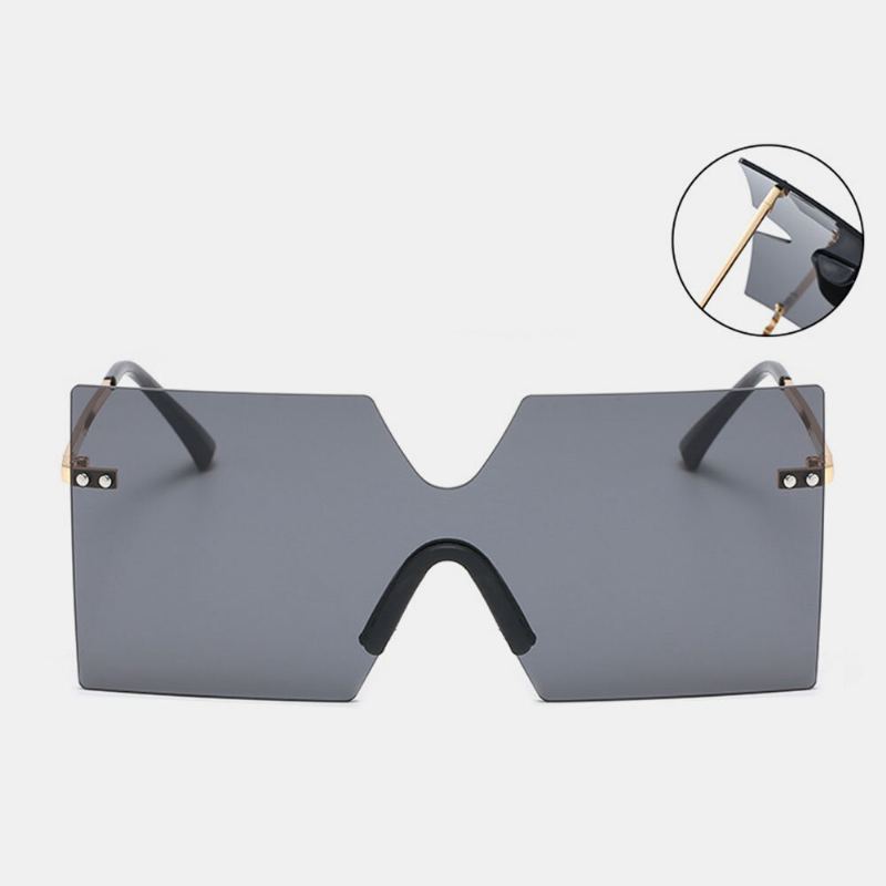 Unisex Oversizes Frameloze Uv-bescherming Modetrend Kleurverloop Zonnebril
