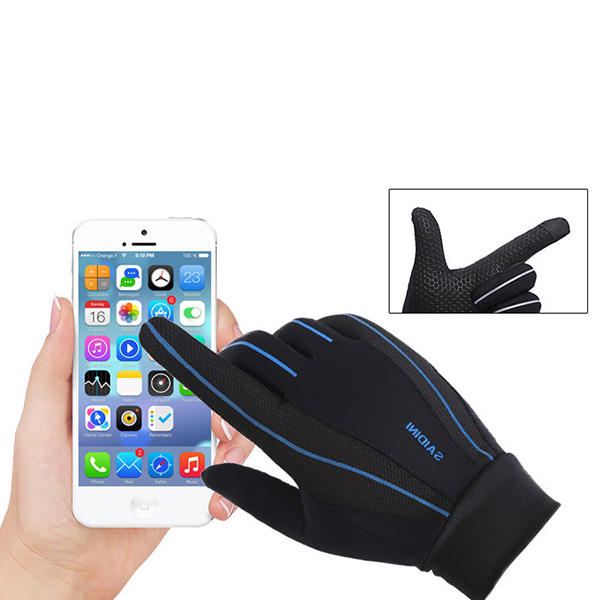 Siliconen Antisliphandschoenen Met Touchscreen Voor Heren Dikker Winddichte Handschoen Met Volledige Vinger