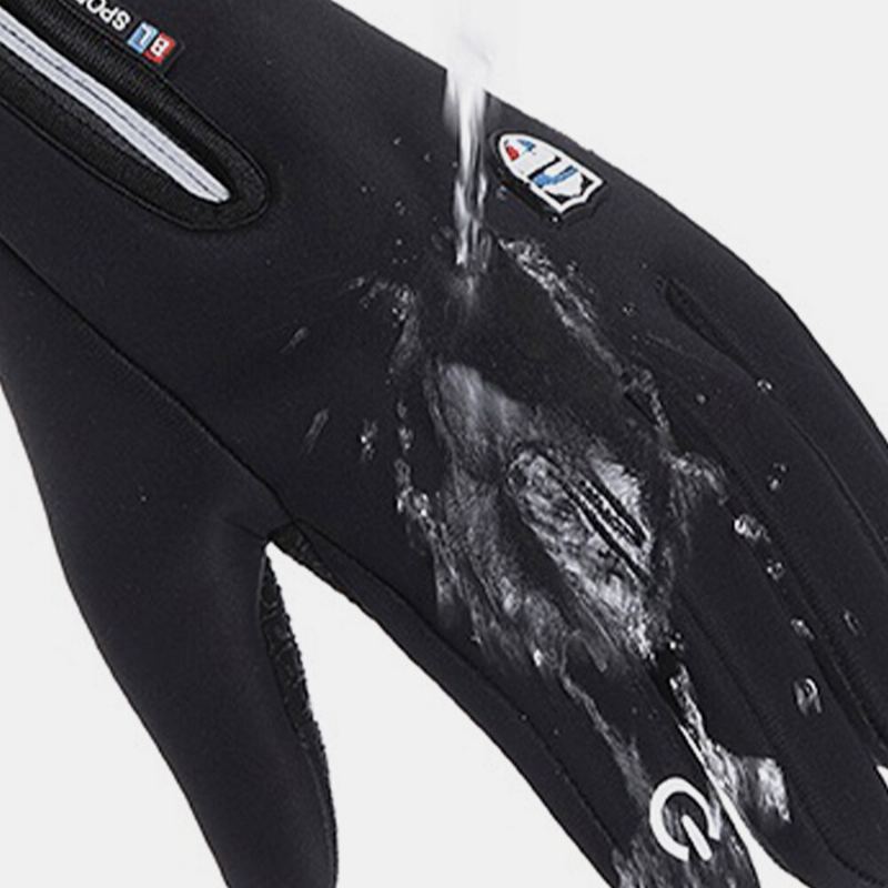 Unisex Touchscreen Outdoor Winter Plus Fluwelen Rijden Houd Warm Waterptoof Handschoenen