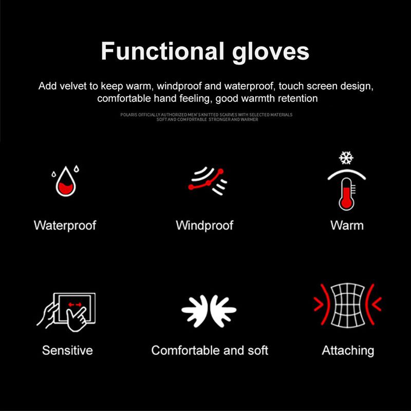 Unisex Touchscreen Winddichte Fietshandschoenen Volledige Vinger Waterdicht Koudbestendig Siliconen Antislip Winter Outdoor Klimmen Rijhandschoenen