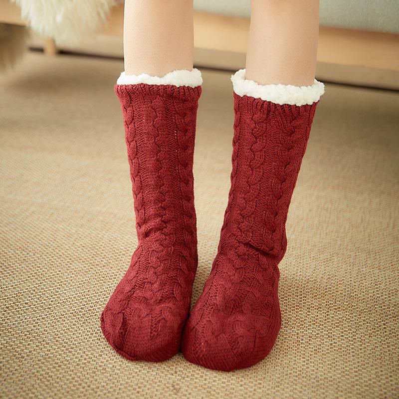 Dames Winter Verdikking Warme Antislip Middenbuis Sokken