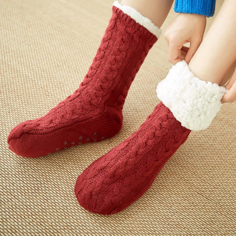 Dames Winter Verdikking Warme Antislip Middenbuis Sokken