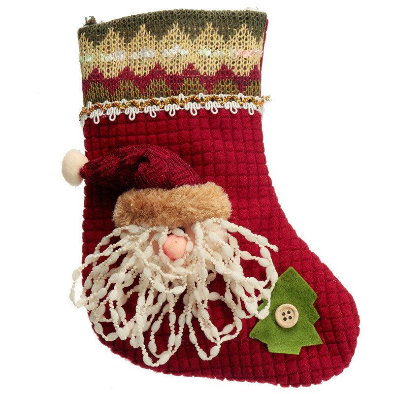 Unisex Katoen Jacquard Kerstman Sneeuwpop Elanden Winter Sokken