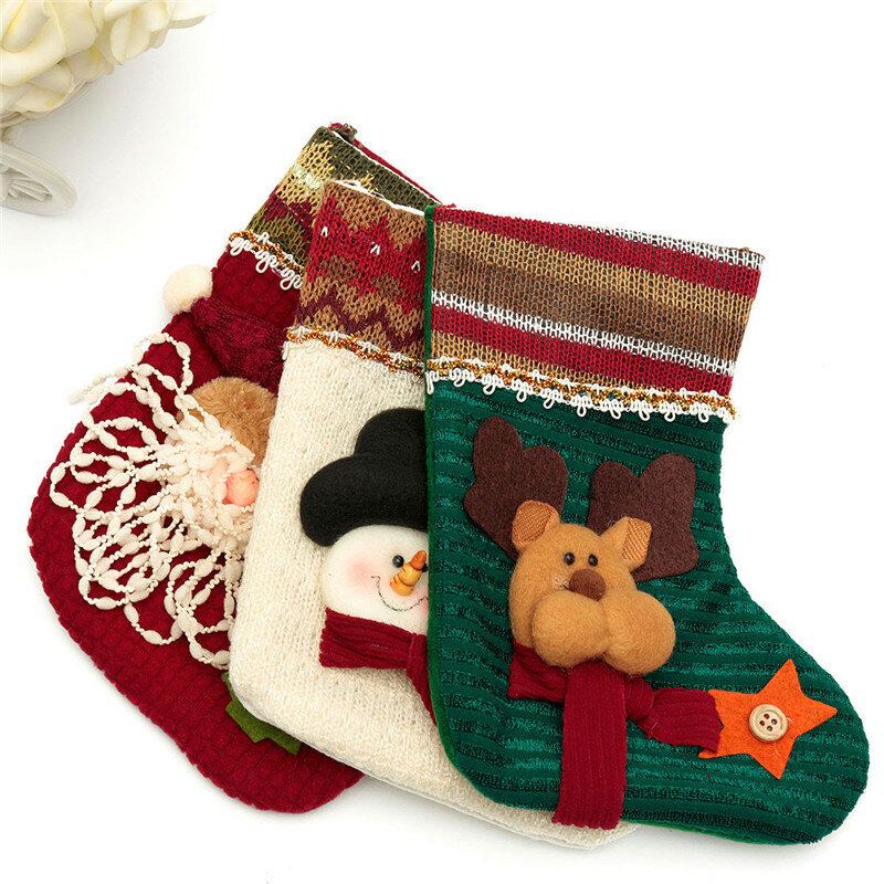 Unisex Katoen Jacquard Kerstman Sneeuwpop Elanden Winter Sokken
