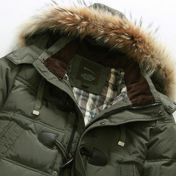Heren Kwaliteit Hoorn Gesp Hooded Warme Lange Donsjack Jas