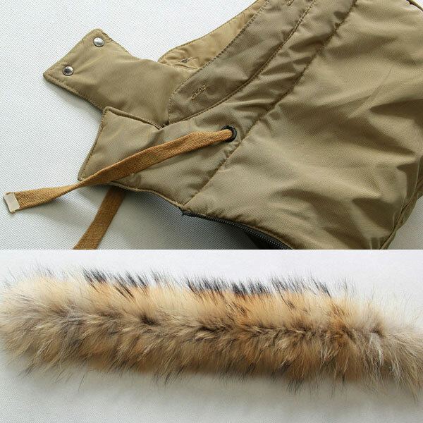 Heren Kwaliteit Hoorn Gesp Hooded Warme Lange Donsjack Jas