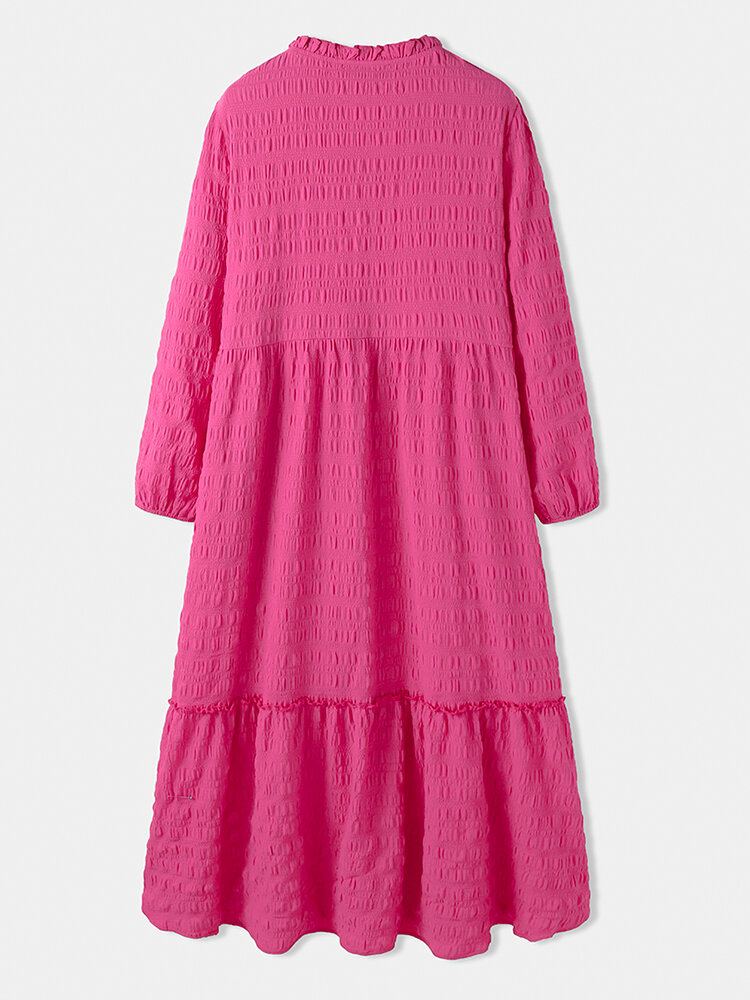 Elegante Maxi-jurk Met Lange Mouwen Voor Heren En Zijzak