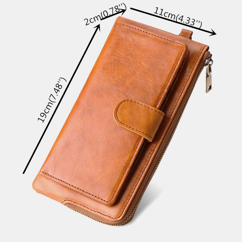 Vrouwen Rfid Lederen Multi-kaartsleuven Telefoontas Geldclip Portemonnee