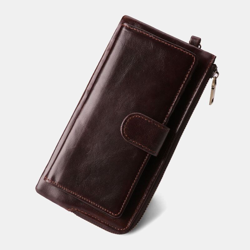 Vrouwen Rfid Lederen Multi-kaartsleuven Telefoontas Geldclip Portemonnee