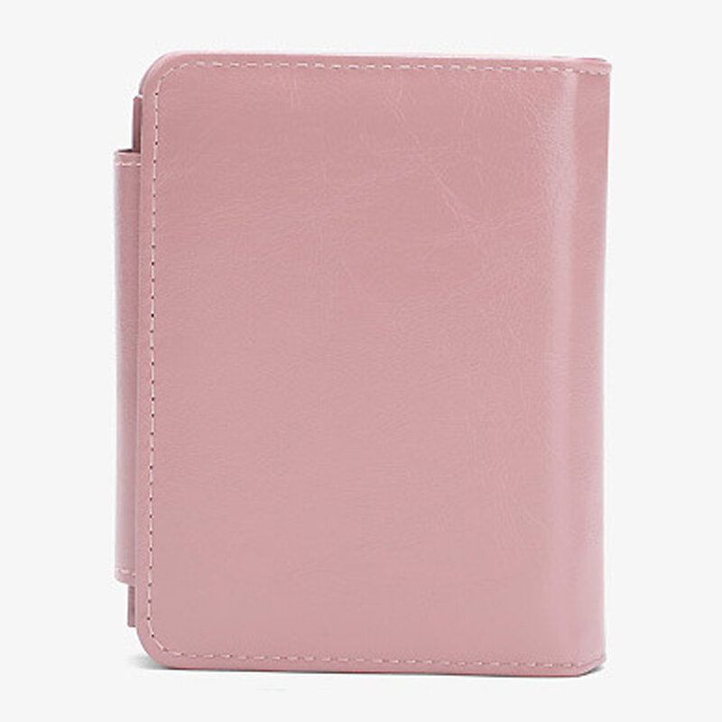 Vrouwen Trifold Korte Multifunctionele Portefeuilles Pu Leer 13 Kaartsleuf Kaarthouder Portemonnee Geld Clip