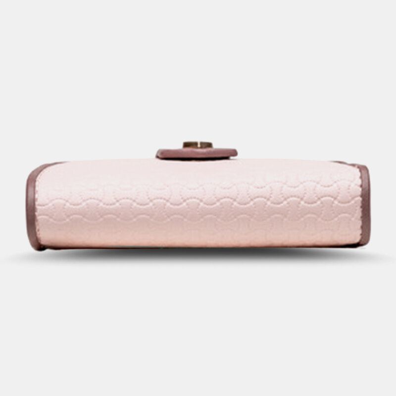 Vrouwen Wave Textuur Pu Lederen Rits Hasp Bifold Portemonnee Multi-kaartsleuven Kaarthouder Korte Portemonnee