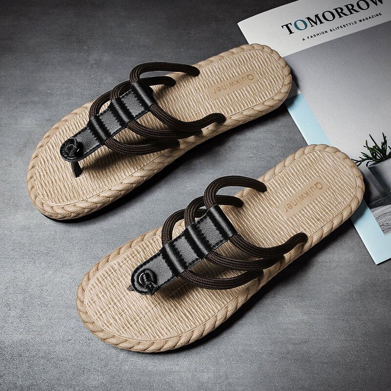 Heren Microfiber Soft Bottom Clip Teen Antislip Comfy Beach Casual Slippers