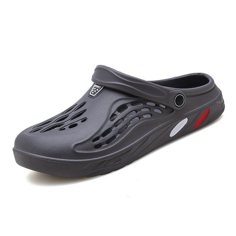 Heren Uitgehold Lichtgewicht Zachte Zool Trendy Pure Kleur Casual Sandalen Strandslippers