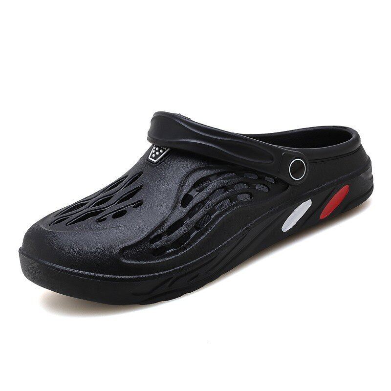 Heren Uitgehold Lichtgewicht Zachte Zool Trendy Pure Kleur Casual Sandalen Strandslippers