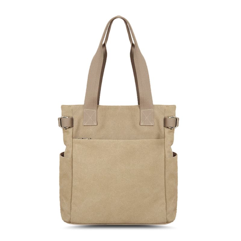 Dames Canvas Korte Handtas Met Grote Capaciteit Dagelijks Lichtgewicht Casual Schoudertas