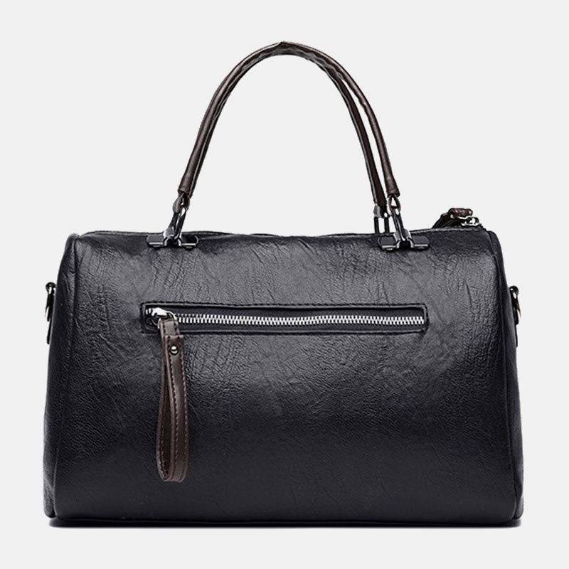 Dames Kunstleer Vintage Anti-diefstal Handtas Schoudertas Met Grote Capaciteit