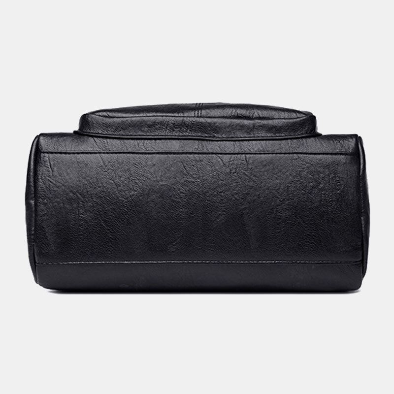Dames Kunstleer Vintage Anti-diefstal Handtas Schoudertas Met Grote Capaciteit