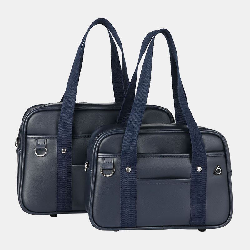 Vrouwen Pu Lederen Waterdichte Student Schooltas Casual Schoudertas Handtas