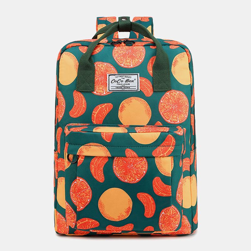 Dames Waterdichte Grote Capaciteit Print Casual Rugzak Zak Met Trekkoord