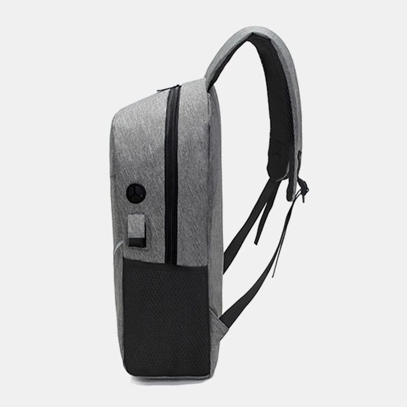 Mannen 3 Stks Nylon Usb Opladen Slijtvastheid Mode Toevallige Laptoptas Rugzak Crossbody Tas Clutch Tas