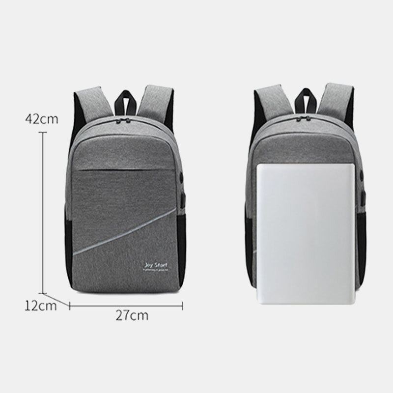 Mannen 3 Stks Nylon Usb Opladen Slijtvastheid Mode Toevallige Laptoptas Rugzak Crossbody Tas Clutch Tas