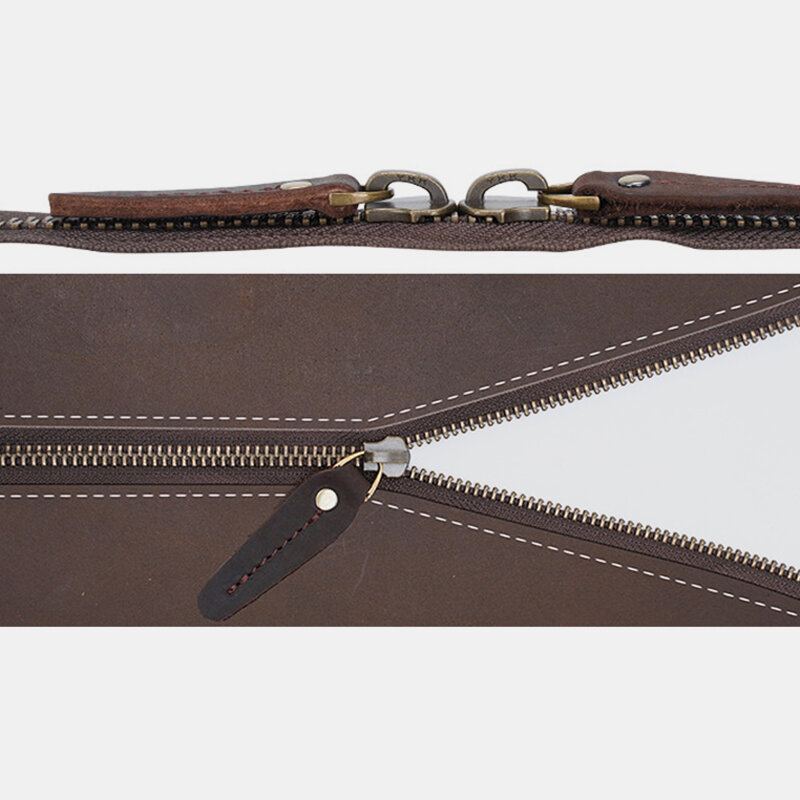 Mannen Echt Leer Grote Capaciteit Retro Casual Mode 14 Inch Laptoptas Reistas Zakelijke Rugzak