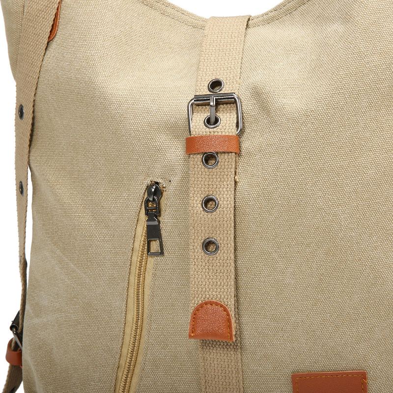Multifunctionele Canvas Tas Vrouwen Converteerbare Rugzak Portemonnee Dames Schoudertas Casual Handtas